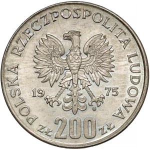 DESTRUKT 200 złotych 1975 Zwyc. nad Faszyzmem - wypłynięcie rantu
