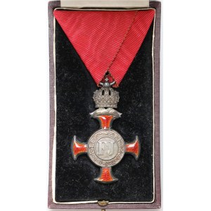 Silver Cross of Merit with Crown, in case