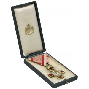 Gold Cross of Merit with Crown, in case
