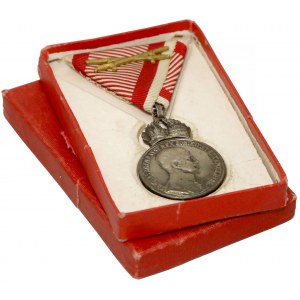 Militär-Verdienstmedaille Signum Laudis in Silber, Karl, im Etui
