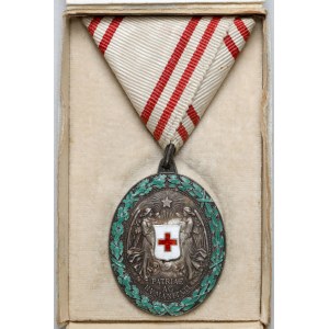 Ehrenzeichen für Verdienste um das Rote Kreuz, Silberne Medaille, in Etui