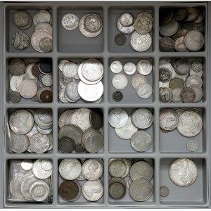 Zestaw monet świata - głównie SREBRO