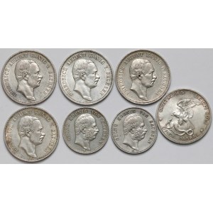 Saksonia, 2-3 marki 1903-1913, zestaw (7szt)