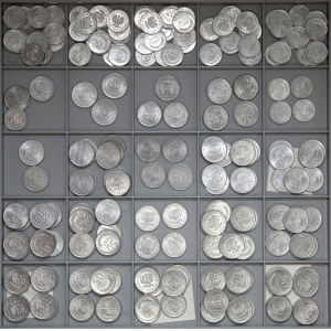PRL duży zestaw aluminiowych monet od 1949
