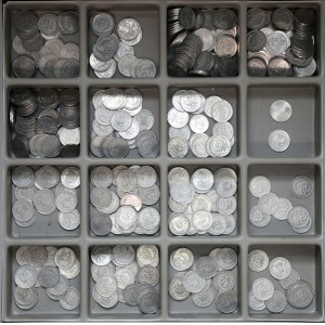 PRL zestaw monet, głównie 20 groszy