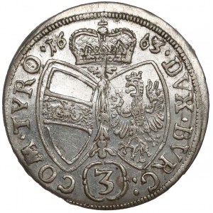 Austria, Zygmunt Franciszek, 3 krajcary 1663, Hall