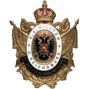 Odznaka Związku Weteranów K.K. Militär V. Reichsbund - PIĘKNA