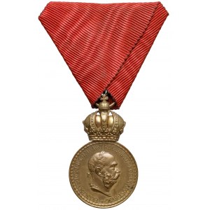 Medal Zasługi Wojskowej SIGNUM LAUDIS, Franciszek Józef, Brązowy - wstążka czasów pokoju