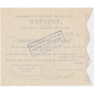 Polprod Tow. Handlowo-Przemysłowe, Świadectwo tymczasowe 50x 10.000 mkp 1923