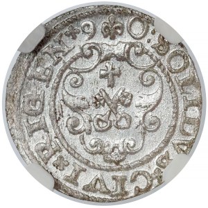 Zygmunt III Waza, Szeląg Ryga 1590 - NGC MS62