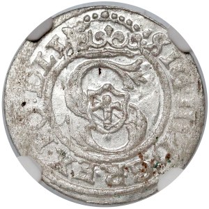 Zygmunt III Waza, Szeląg Ryga 1596 - RIGENx - NGC MS63