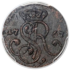 Poniatowski, Grosz Kraków 1767-G - PCGS AU58