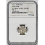 Zygmunt III Waza, Szeląg Wilno 1624 - NGC MS63