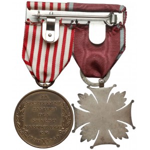 Medal SKARB NARODOWY z Legitymacją i Krzyż Zasługi (Spink) 