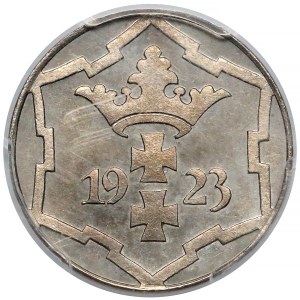 Wolne Miasto Gdańsk, LUSTRZANE 10 fenigów 1923 - PCGS PR63