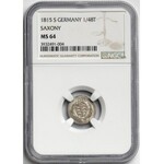 Saksonia, 1/48 talara 1815-S - NGC MS64