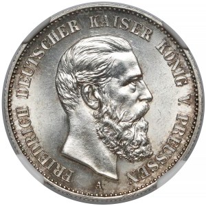 Prusy, 2 marki 1888-A - NGC MS63 