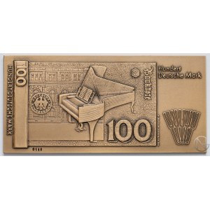 Niemcy, Plakiety z wizerunkiem banknotu 100 marek, pakiet (139szt)