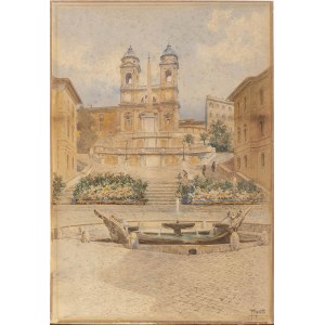 FILIPPO ANIVITTI (Roma, 1876 - 1955), Spanish Steps