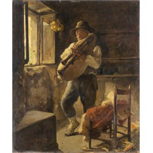 ALBERTO CAROSI (Rome, 1891 - 1967), The bagpiper