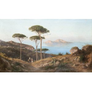 ALESSANDRO LA VOLPE (Lucera, 1820 - Rome, 1887), View of Capri from the coast