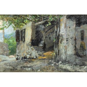 FELICE GIORDANO (Naples, 1880 - 1964), Village glimpse