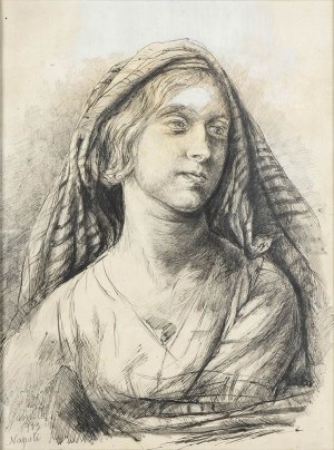 VINCENZO GEMITO (Naples, 1852 - 1929), Peasant portrait, 1913