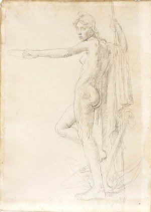 VINCENZO GEMITO (Naples, 1852 - 1929), Allegorical figure (Minerva?)