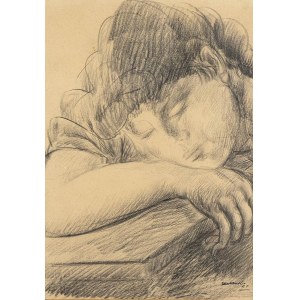 GIUSEPPE MAZZULLO (Graniti, 1913 - Taormina, 1988), Sleeping young woman, 1957