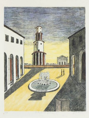 GIORGIO DE CHIRICO (Volo, 1888 - Rome, 1978), Il segreto della fontana, 1971