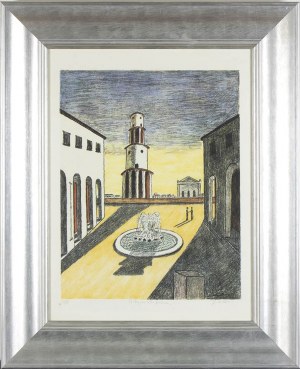 GIORGIO DE CHIRICO (Volo, 1888 - Rome, 1978), Il segreto della fontana, 1971