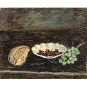 ARTURO TOSI (Busto Arsizio, 1871 - Milan, 1956), Still life with grapes