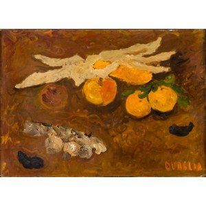 CARLO QUAGLIA (Terni, 1903 - Rome, 1970), Still life wit oranges, 1954 ca.