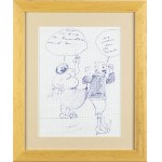 FEDERICO FELLINI (Rome, 1920 - 1993), Satirical drawing