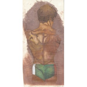LORENZO TORNABUONI (Roma, 1934 - 2004), Male portrait from behind, 1977