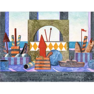 TONINO CAPUTO (Lecce, 1933 - 2021), Nave e canoa, 1993