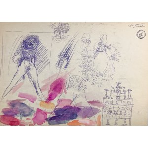 STAROWIEYSKI Franciszek - Sketch for posters, composition- 1970s/80s