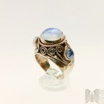 Srebrny pierścień z kamieniem księżycowym - srebro 925