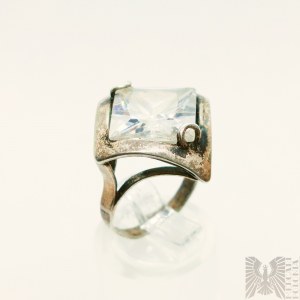Srebrny pierścionek z cyrkonią - srebro 925