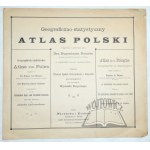 (ATLAS). Romer Eugeniusz - Geographical and Statistical Atlas of Poland.