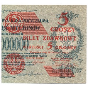5 groszy 1924 - prawa połówka