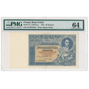 20 złotych 1931 -AZ- PMG 64