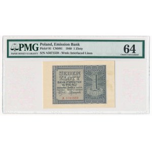 1 złoty 1940 -A- PMG 64