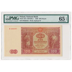 100 złotych 1946 -D- PMG 65 EPQ