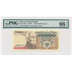 50.000 złotych 1993 -N- PMG 66 EPQ