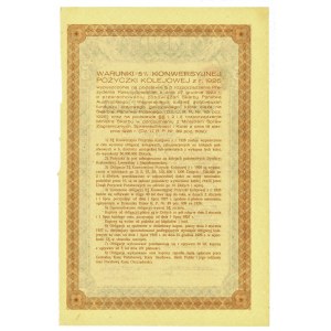 Obligacja Konwersyjna Pożyczki Kolejowej - 120 złotych 1926