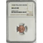 1 grosz 1928 - NGC MS65 RD