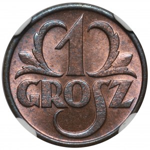 1 grosz 1930 - NGC MS66 RB