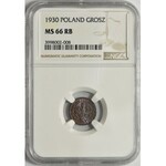 1 grosz 1930 - NGC MS66 RB