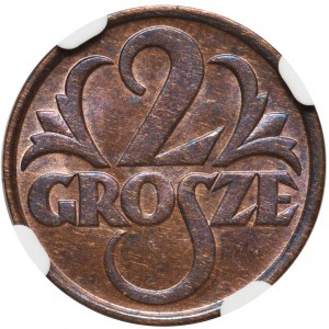 2 grosze 1928 - NGC MS64 RB